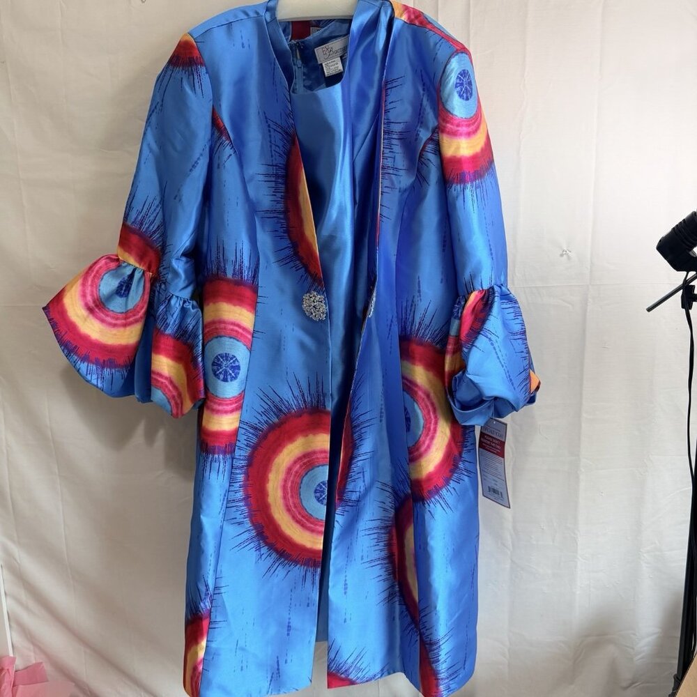 Especially Yours Womens Vivid Colors Jacket Dress By EY Boutique 18W
